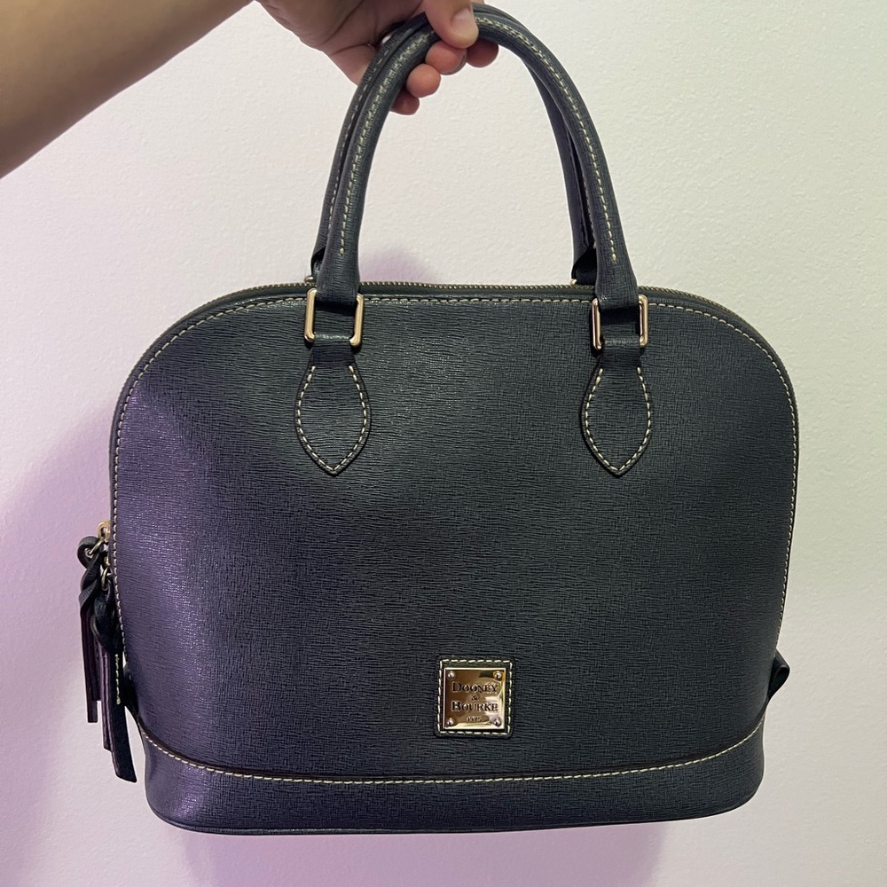 Dooney & Bourke blue satchel purse brand new never used with strap